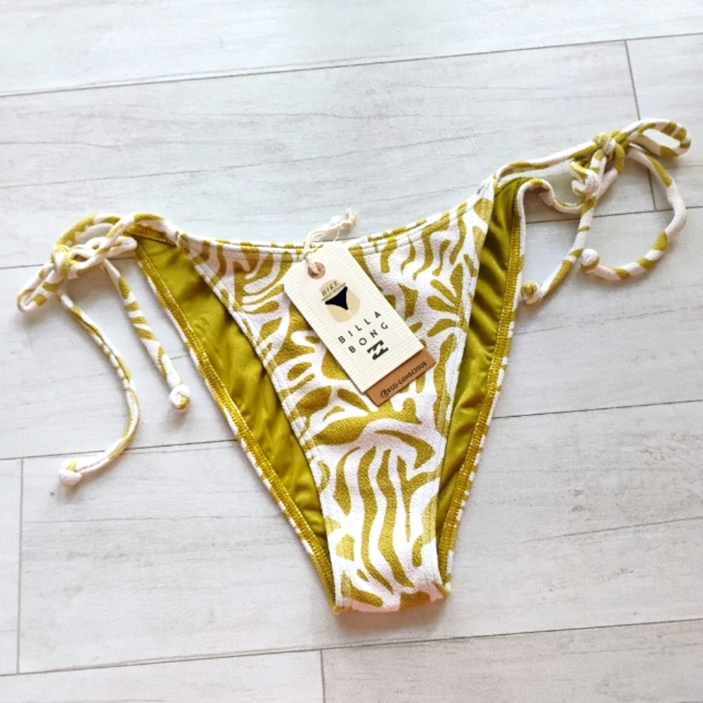 BILLABONG NEW La Cala Tie Side Hike Bikini Bottoms